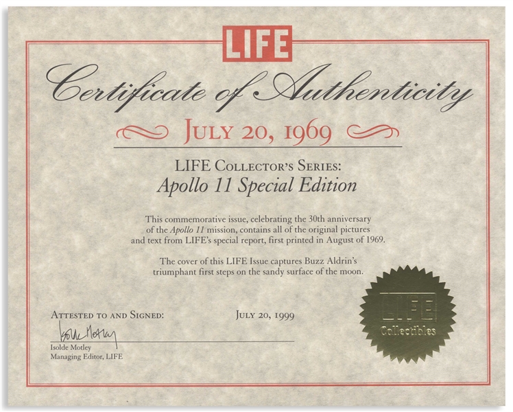 Buzz Aldrin Signed ''LIFE'' Magazine